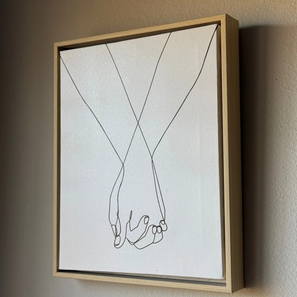 Opalhouse Sketch Hands Framed Canvas